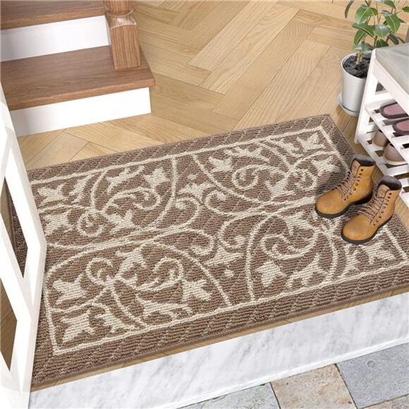 Indoor Rugs for Front Entrance Rug Entry Non Slip Washable,19.5"x31.5",Brown - Picture 3 of 6